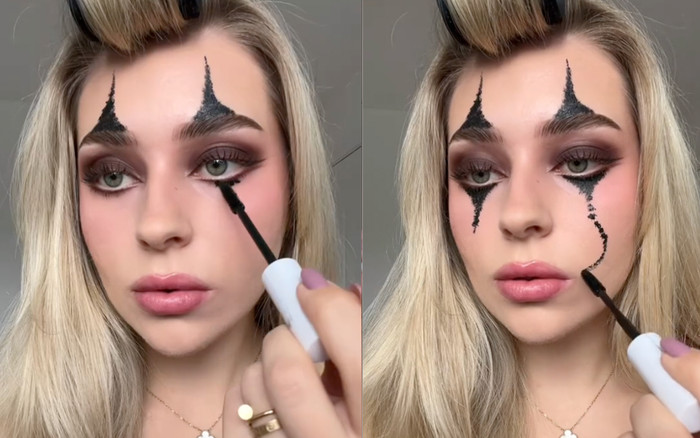 Phong cách trang điểm Halloween cực đơn giản chỉ với mascara và phấn mắt Ảnh 2