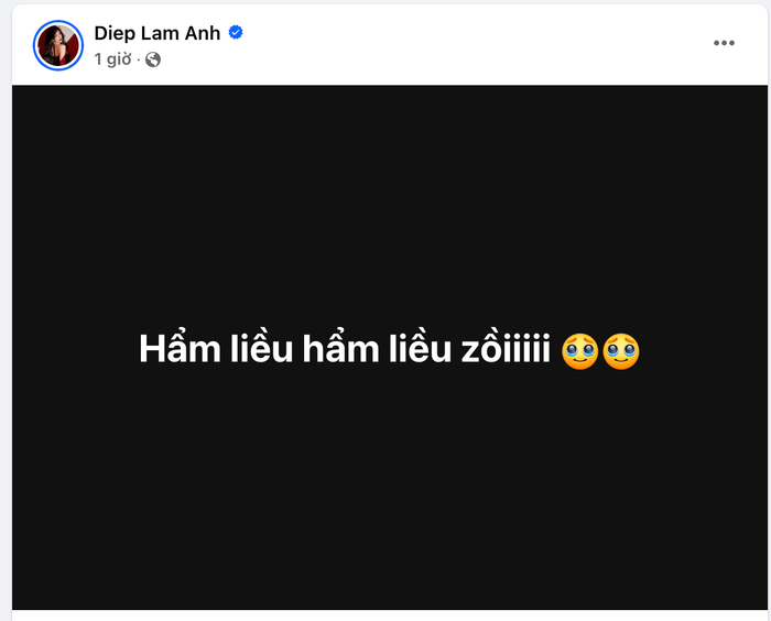 Động thái của Diệp Lâm Anh. 