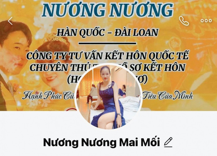 Tài khoản Zalo mà Nương dùng để đăng tải thông tin xuất khẩu lao động thời vụ và làm mai mối.