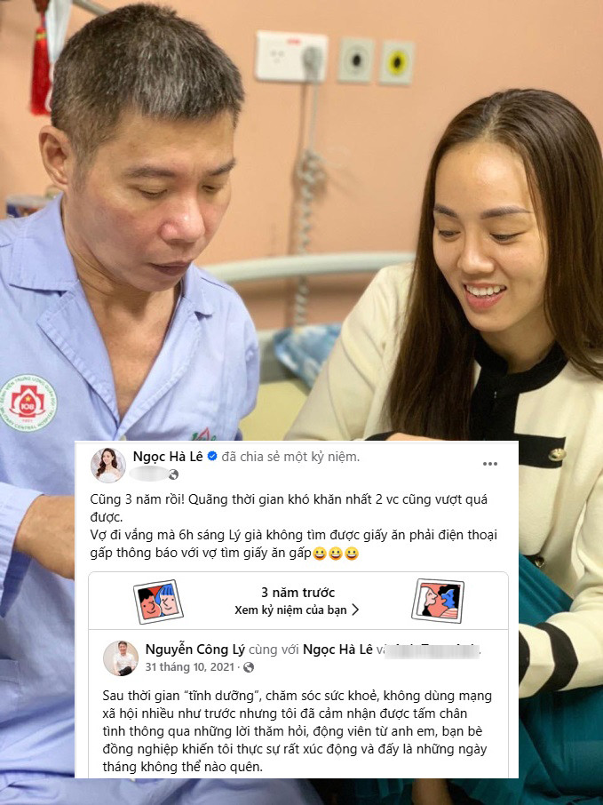 Vợ Công Lý chia sẻ kỷ niệm thời chồng vừa đổ bệnh, nhập viện cấp cứu.