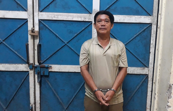 Đối tượng Huỳnh An Ninh tại cơ quan điều tra.