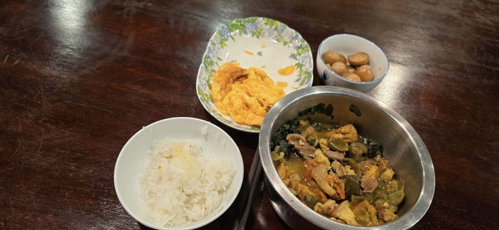 Bữa ăn của NSND Xuân Bắc.