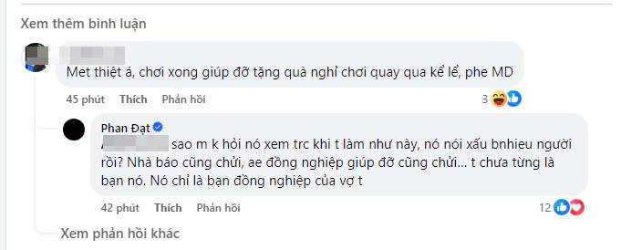 Phan Đạt cho biết Minh Dự chỉ là đồng nghiệp của vợ.&nbsp;