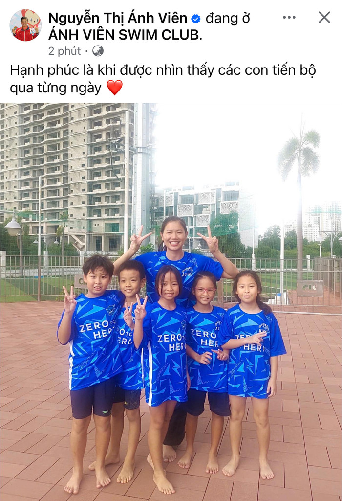 Ánh Viên vừa chia sẻ về niềm hạnh phúc theo cách đầy ý nghĩa.