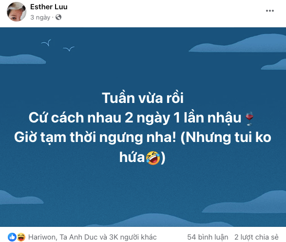 Dòng trạng thái của Hari Won gây chú ý.