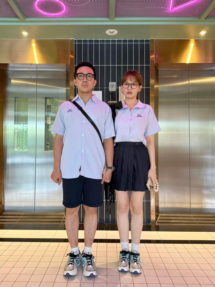 Trấn Thành và Hari Won trong chuyến du lịch tại Thái Lan.