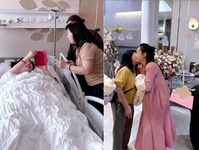 Phương Oanh được mẹ chồng yêu mến. 