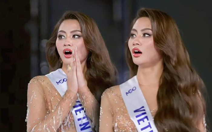 Biểu cảm ngạc nhiên của Bùi Xuân Hạnh tại Miss Cosmo 2024 Ảnh 2