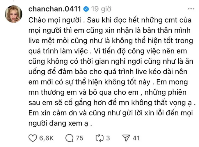 Cách đây không lâu, Xoài Non vừa phải gửi lời xin lỗi vì thái độ không tốt trên livestream.