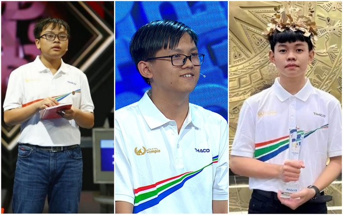 3 nhà leo núi góp mặt trong Chung kết Olympia 2024 lần lượt từ trái sang: Võ Quang Phú Đức, Nguyễn Quốc Nhật Minh và Trần Trung Kiên