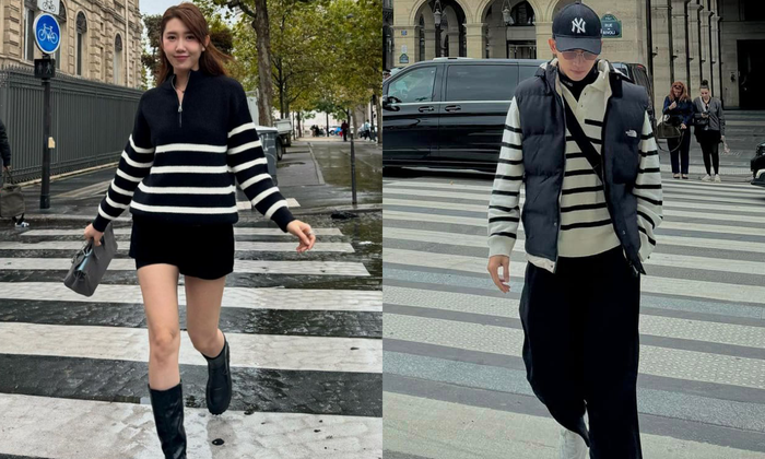 Bằng chứng làm rõ khoảnh khắc 'xuống phố' của Thuý Ngân và Võ Cảnh tại Pháp.