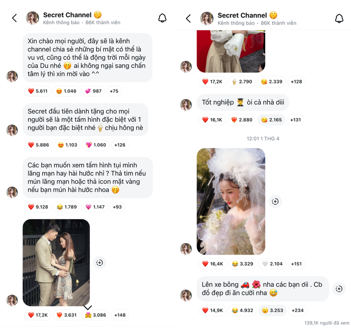 Broadcast của Midu trên Instagram hiện cũng trong tình trạng 'im hơi lặng tiếng'.