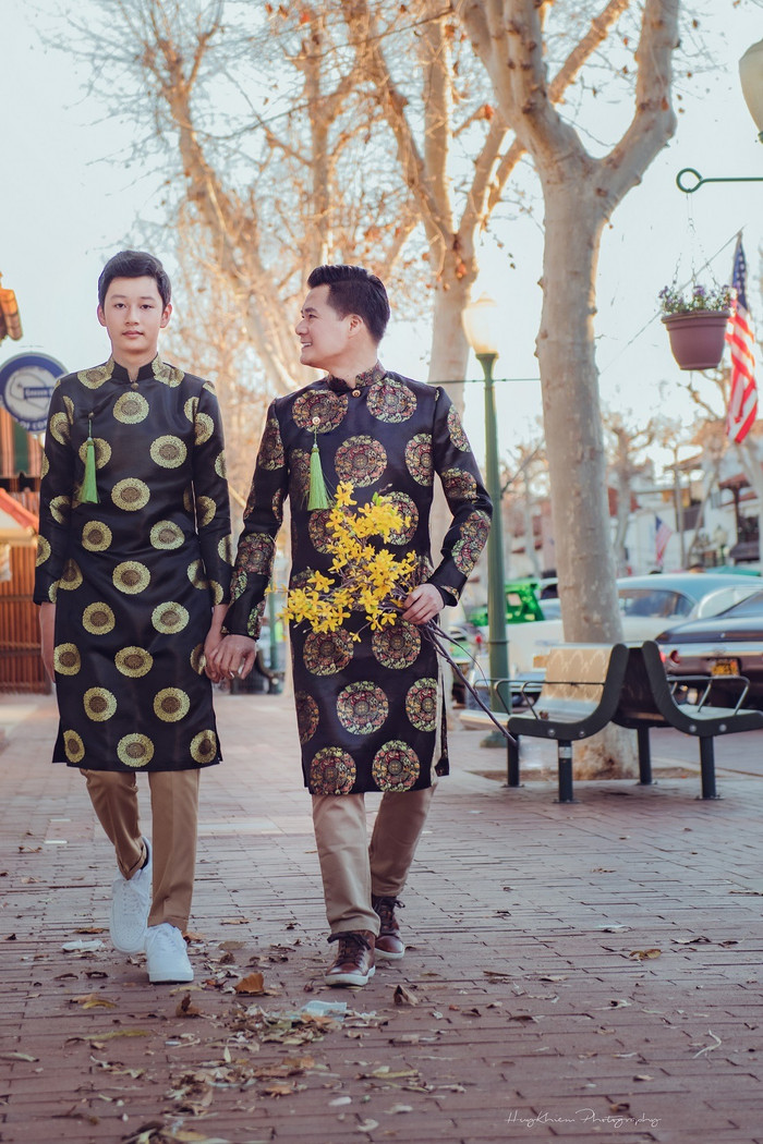 Bảo Nam và bố - ca sĩ Quang Dũng. 