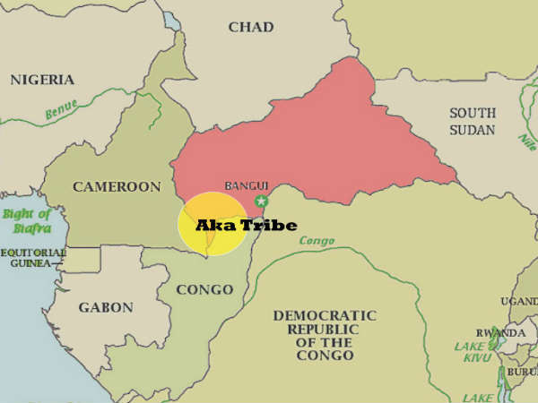 Khu vực sinh sống của bộ tộc Aka.