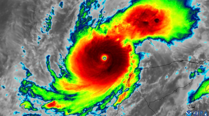 Siêu bão Milton được xem là cơn bão chưa từng có tiền lệ. (Ảnh: CIRA)