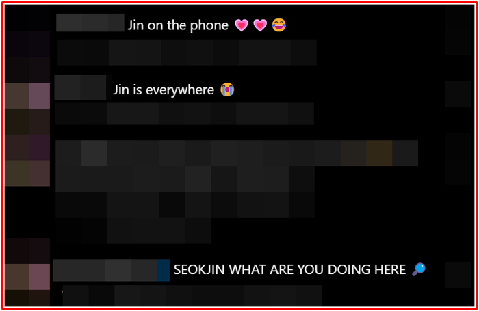 Người hâm mộ không khỏi thích thú khi thấy Jin xuất hiện trong bài đăng của Sabrina Carpenter.