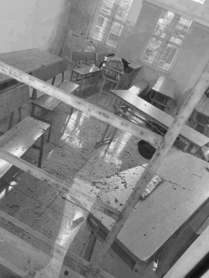 Hiện trường nơi xảy ra vụ việc.