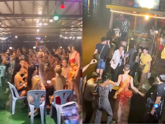 Ông Nawat không khỏi choáng trước dạ tiệc trên du thuyền mà đơn vị Campuchia chuẩn bị.