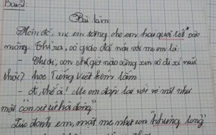 Học trò lớp 4 viết bài văn tả cảnh mẹ đánh đòn, nguyên nhân có liên quan đến cô giáo Ảnh 2