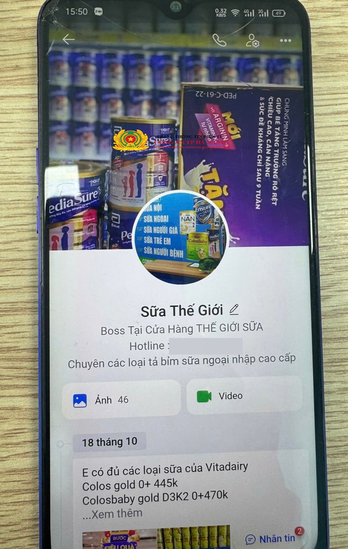 Facebooker bán sữa giá “hời” bị bắt vì lừa đảo chiếm đoạt tài sản.