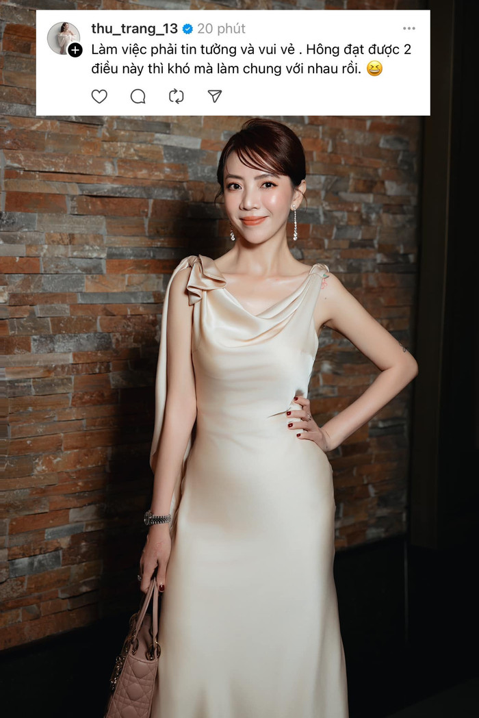 Dòng trạng thái của Thu Trang nhận được sự quan tâm từ người hâm mộ. 