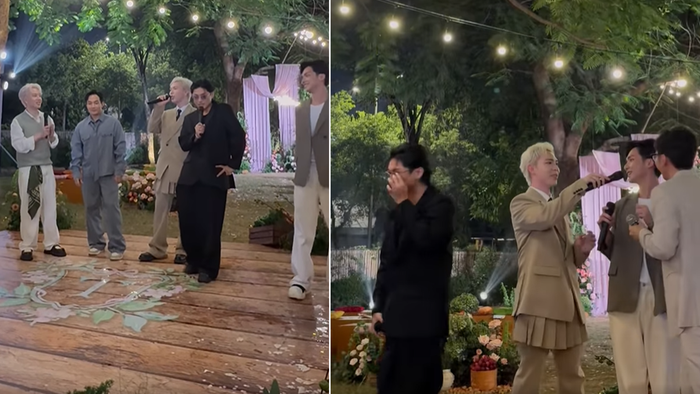 MONSTAR tái hợp biểu diễn tại đám cưới Key khiến fan xúc động. 