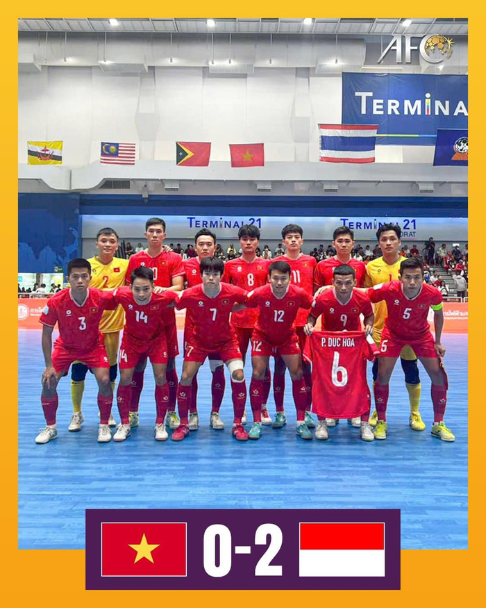 Tuyển futsal Việt Nam đã thua Indonesia 0-2 ở chung kết giải Futsal Đông Nam Á 2024. Ảnh: AFC