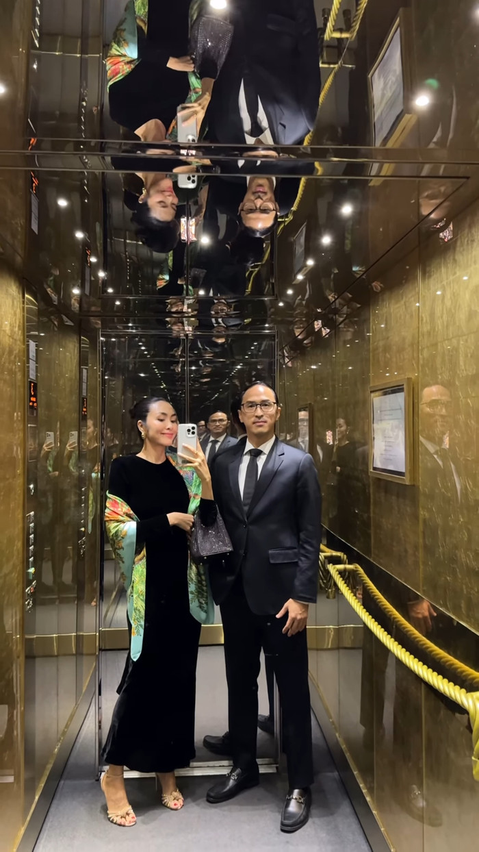 Tăng Thanh Hà luôn 'tháp tùng' chồng trong mọi sự kiện.