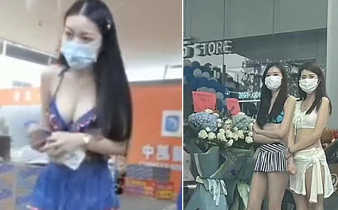 Một cây xăng đã sử dụng các nữ người mẫu mặc bikini để làm chiêu trò câu khách.