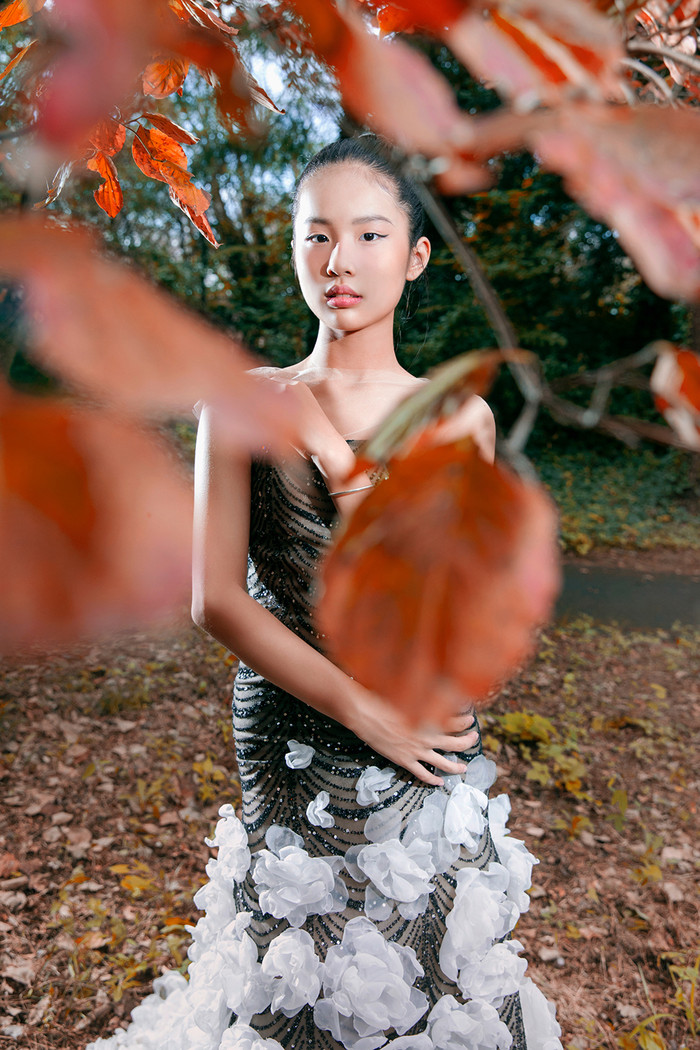 Thông qua bộ ảnh, mẫu nhí 10 tuổi mong muốn truyền tải năng lượng tích cực cho những bạn nhỏ còn rụt rè.