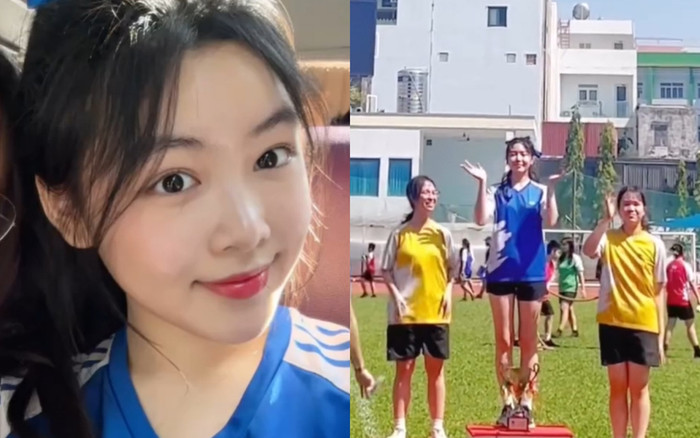 Con gái Quyền Linh khoe vóc dáng 1,73m khi giành giải nhất điền kinh Ảnh 2