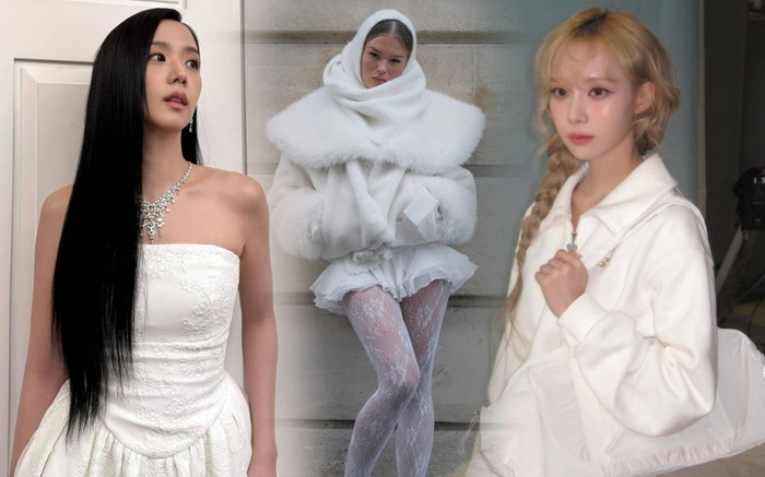 Gam màu trắng nối tiếp begie, đỏ rượu vang tạo xu hướng thời trang Thu Đông 2024 Ảnh 2