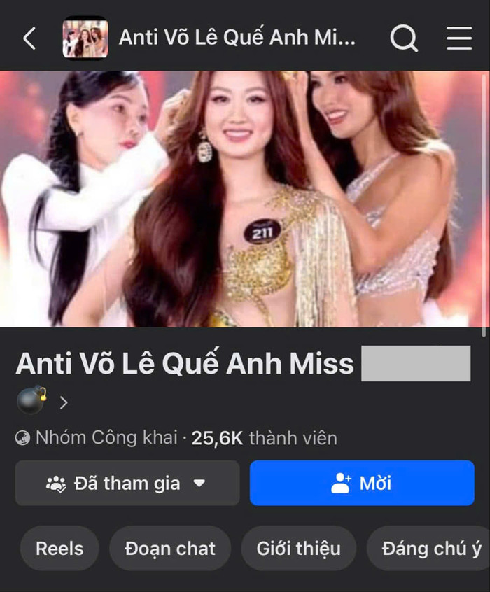 Nhóm 'anti' Quế Anh xuất hiện tràn lan trên mạng xã hội.