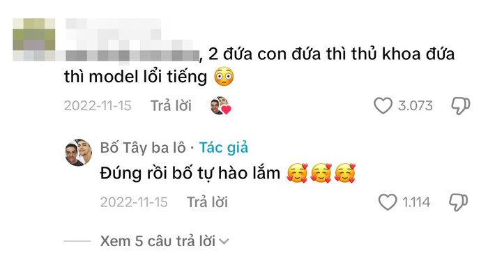 Bố An Tây từng bày tỏ niềm tự hào về hai con. 