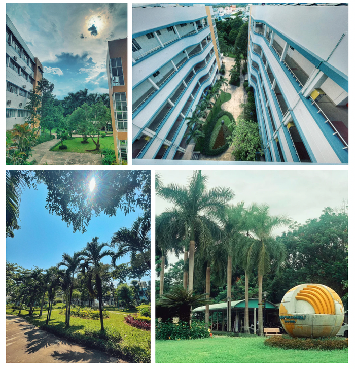 Không chỉ có bề dày thành tích, trường còn có khuôn viên cực đẹp mắt