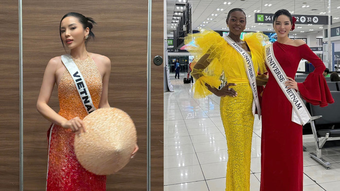 Hoa hậu Kỳ Duyên còn quảng bá hình ảnh áo dài Việt Nam trên đấu trường quốc tế.