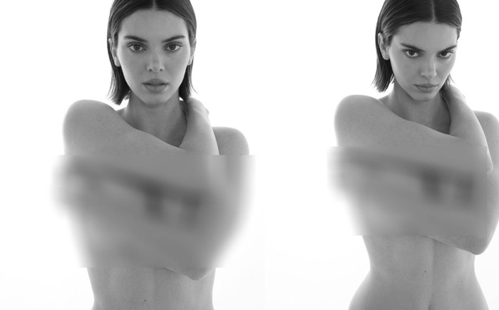 Kendall Jenner gây 'đỏ mặt' với bộ ảnh thoát y.