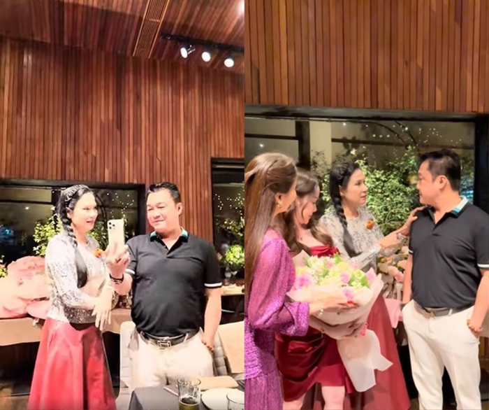 Showbiz 24h: Việt Trinh và Lý Hùng vẫn giữ mối quan hệ thân thiết. Ảnh: Chụp màn hình