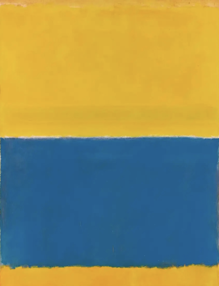 Bức tranh Untitled (Yellow and Blue) vừa được đấu giá 825 tỷ.
