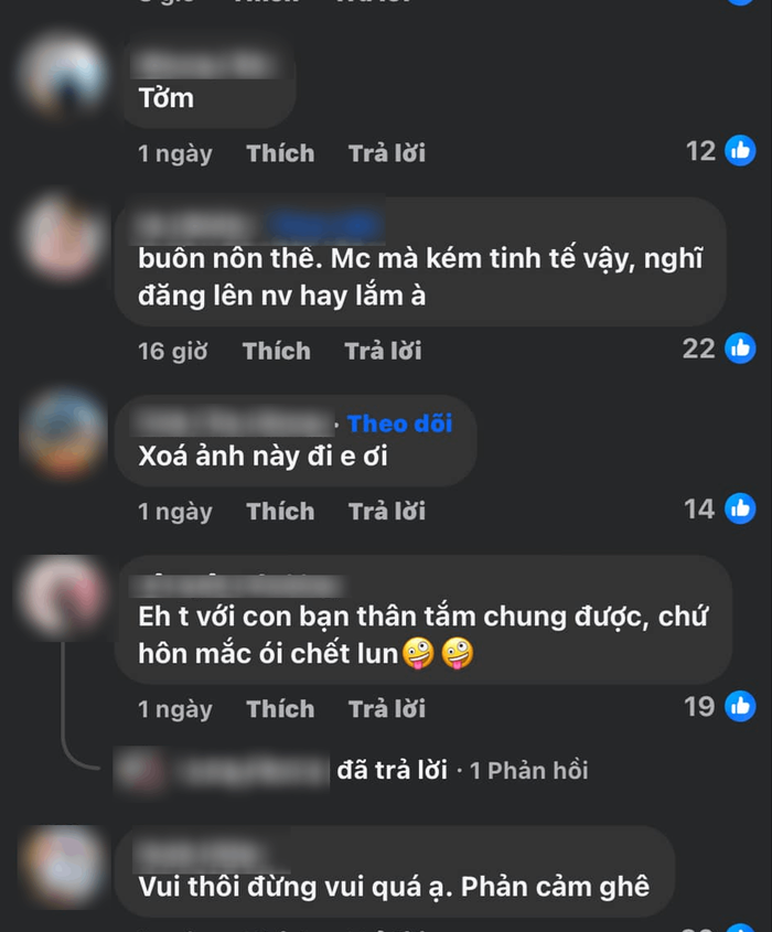 Nhiều bình luận cho rằng hành động Khánh Vân và Thanh Thanh Huyền khá phản cảm khi được công khai trên mạng xã hội. 