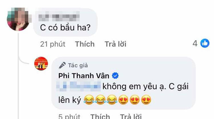 Phi Thanh Vân lên tiếng trước nghi vấn mang bầu với bạn trai hơn tuổi.