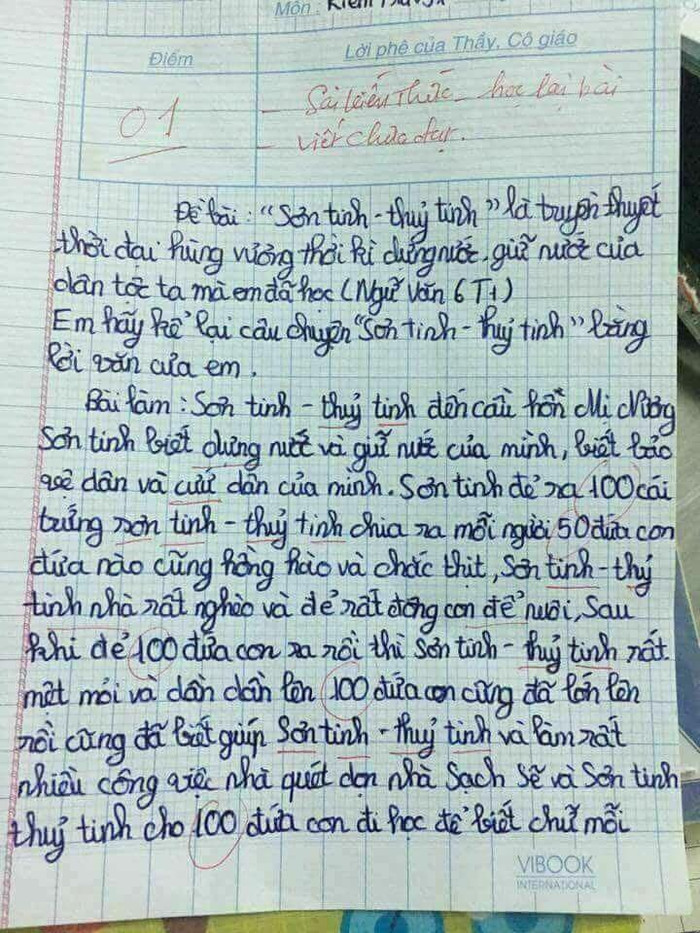 Bài văn của em học sinh nhận được nhiều sự chú ý trên mạng xã hội