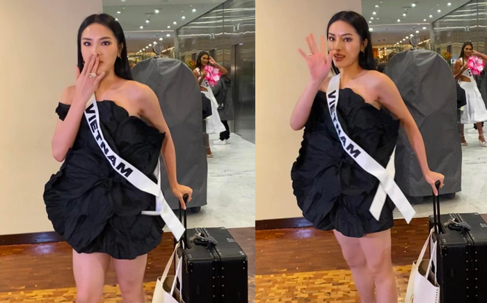 Hoa hậu Kỳ Duyên xuất hiện rạng rỡ trước thềm diễn ra đêm chung kết Miss Universe 2024.