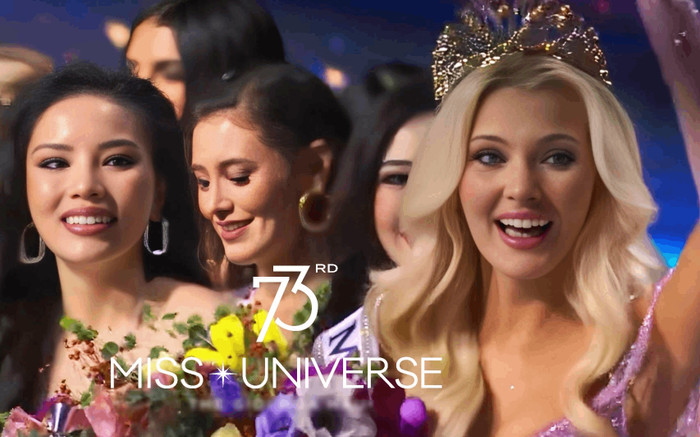 Kỳ Duyên gây chú ý khi xuất hiện trong khoảnh khắc đăng quang Hoa hậu Hoàn vũ 2024 Ảnh 2