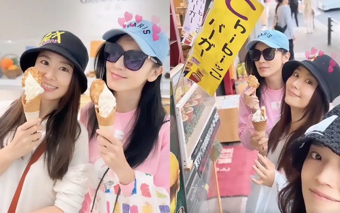 Lâm Tâm Như trẻ trung, tràn đầy sức sống trong chuyến đi chơi cùng Thư Kỳ và Lâm Hy Lôi. Ảnh: Sưu tầm