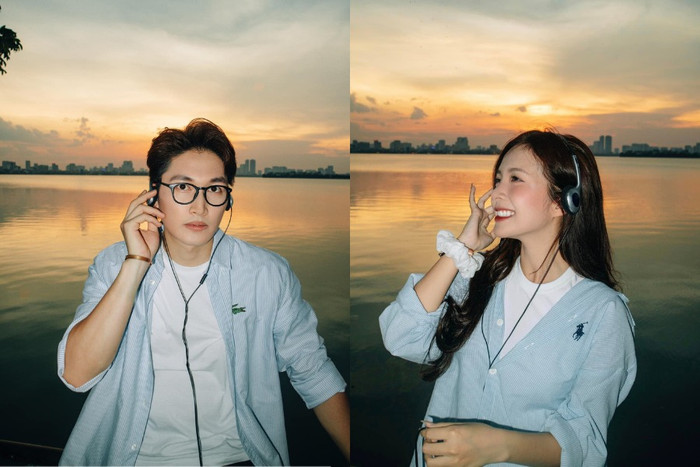 Cả hai gây chú ý khi diện đồ đôi. 