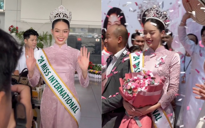 Showbiz 24h: Hoa hậu Thanh Thuỷ được giới truyền thông, khán giả săn đón vô cùng nồng nhiệt. Ảnh: Chụp màn hình