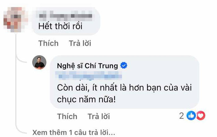 NSƯT đáp trả khi bị mỉa mai 'hết thời'. (Ảnh chụp màn hình)