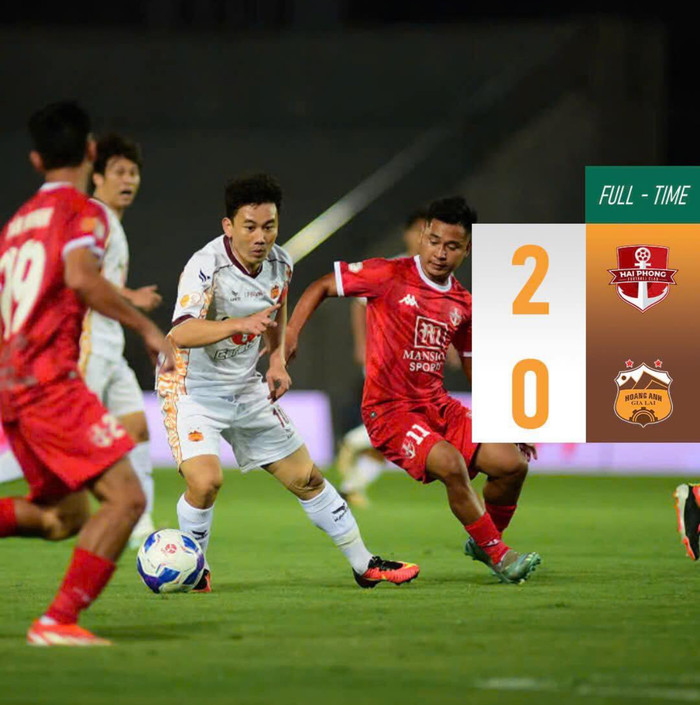 HLV Chu Đình Nghiêm đã thoát cảnh lo bị sa thải khi Hải Phòng đánh bại HAGL 2-0. Ảnh/ CLB HAGL