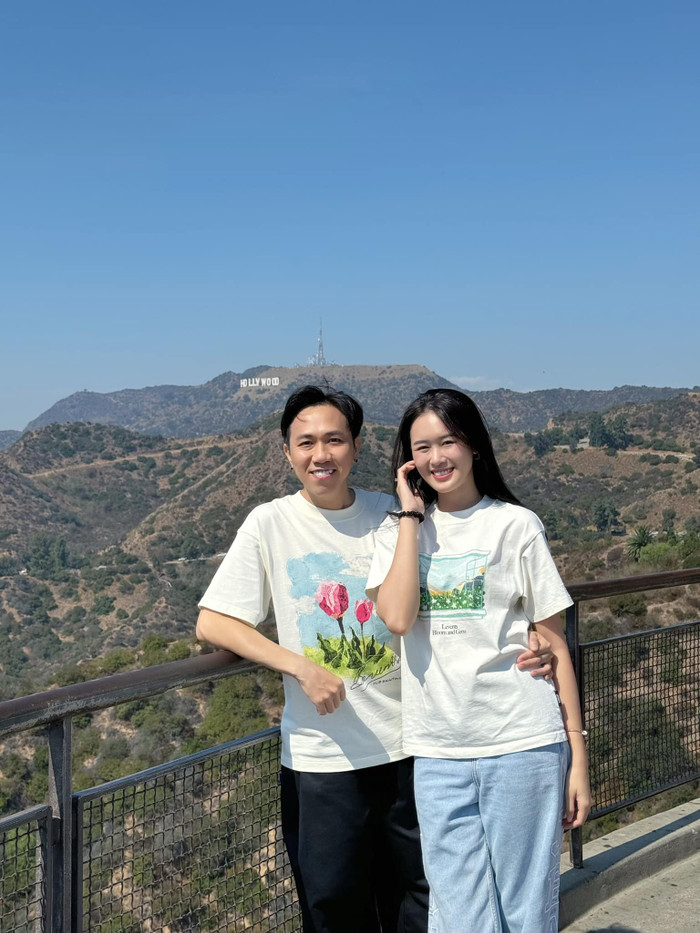 Vợ chồng Anh Đức có chuyến du lịch Mỹ sau khi đám cưới. (Ảnh: FBNV)